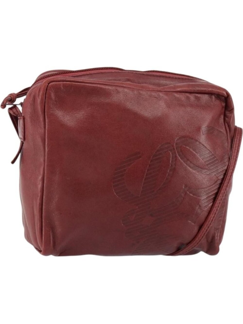 LOEWE Anagram Shoulder Bag Leather Bordeaux